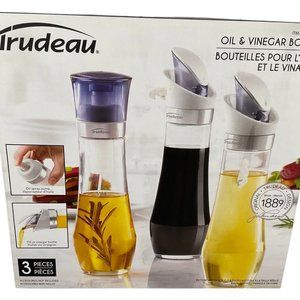 3 Pc Oil & Vinegar Bottle Set